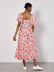 Apricot Cream Silhouette Starflower Midi Dress - Image 4 of 5