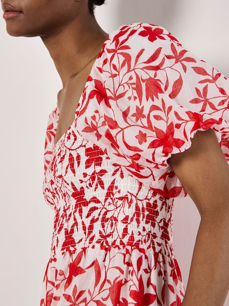 Apricot Cream Silhouette Starflower Midi Dress - Image 5 of 5