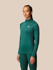 Castore Blue 1/2 Zip Long Sleeve Tshirt - Image 1 of 3