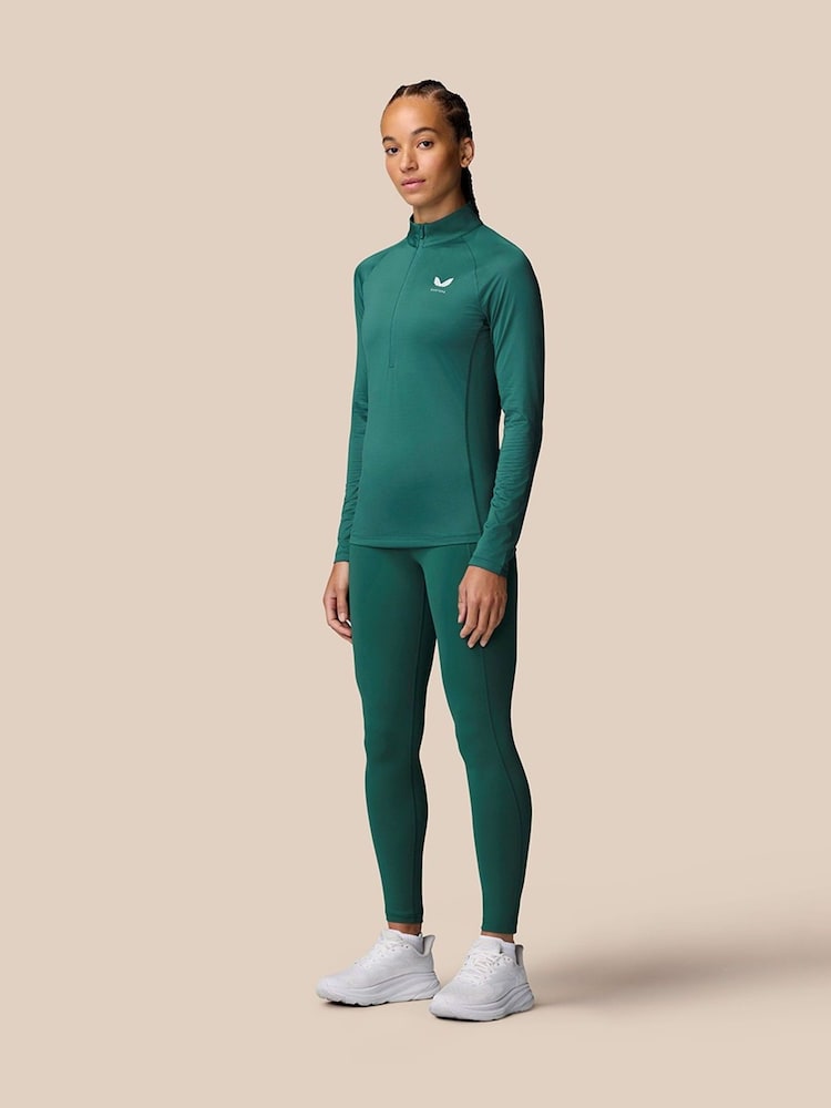 Castore Blue 1/2 Zip Long Sleeve Tshirt - Image 3 of 3