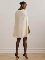 Lauren Ralph Lauren Cream Petra Cape Georgette Mini Dress - Image 2 of 6