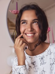 Monochrome Long Sleeve Gift Wrap Pyjamas - Image 4 of 9