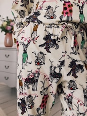 Cream Christmas Dog Long Sleeve Pyjamas - Image 5 of 9