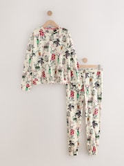 Cream Christmas Dog Long Sleeve Pyjamas - Image 7 of 9