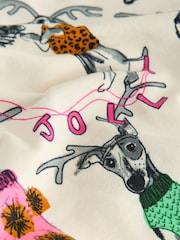 Cream Christmas Dog Long Sleeve Pyjamas - Image 8 of 9