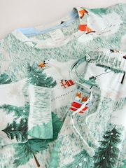 Green Christmas Hamish The Highland Cow Long Sleeve Pyjamas - Image 3 of 3