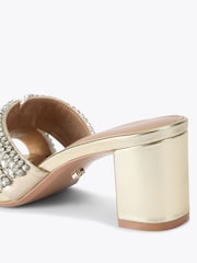Carvela Gold Pageant Block Sandals - Image 3 of 4
