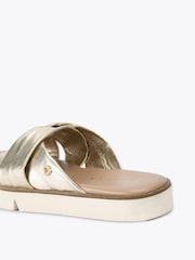 Carvela Comfort Gold Vita Cross Strap Sandals - Image 4 of 4