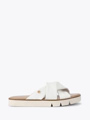 Carvela Comfort Gold Vita Cross Strap Sandals - Image 1 of 4