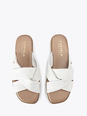 Carvela Comfort Gold Vita Cross Strap Sandals - Image 2 of 4