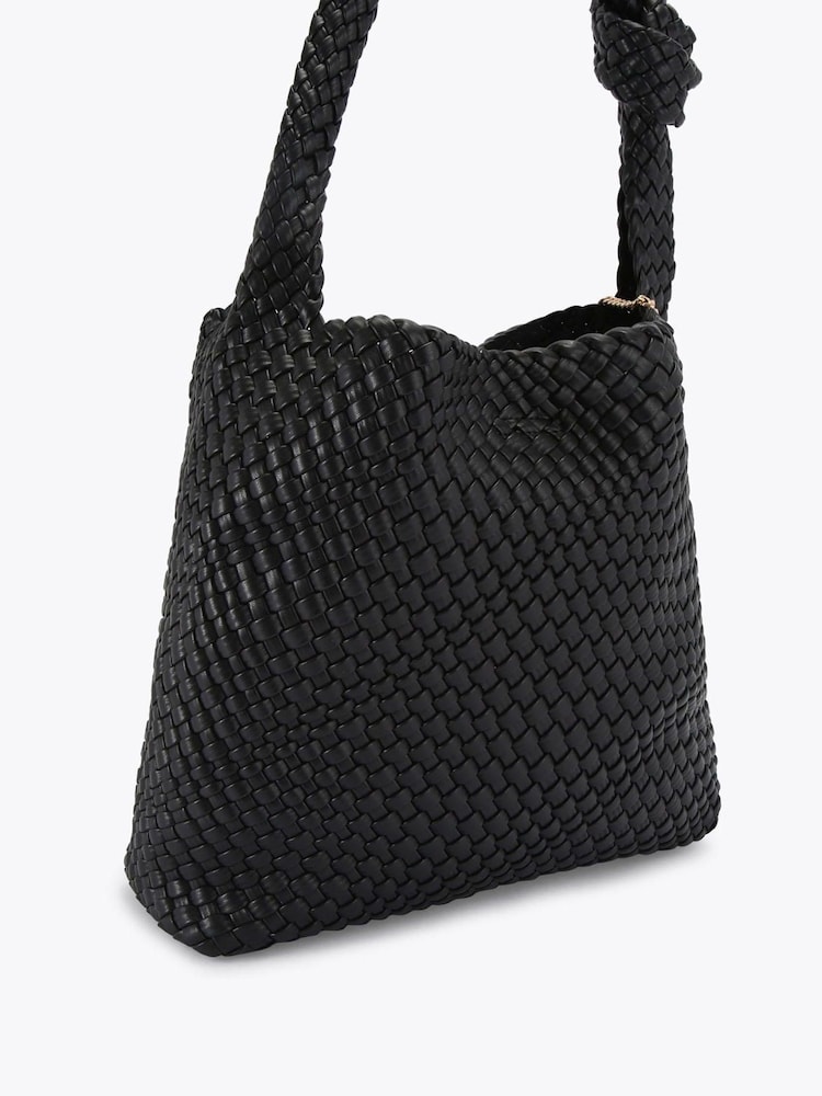 Carvela Black Verona Weave Shoulder Bag - Image 2 of 3