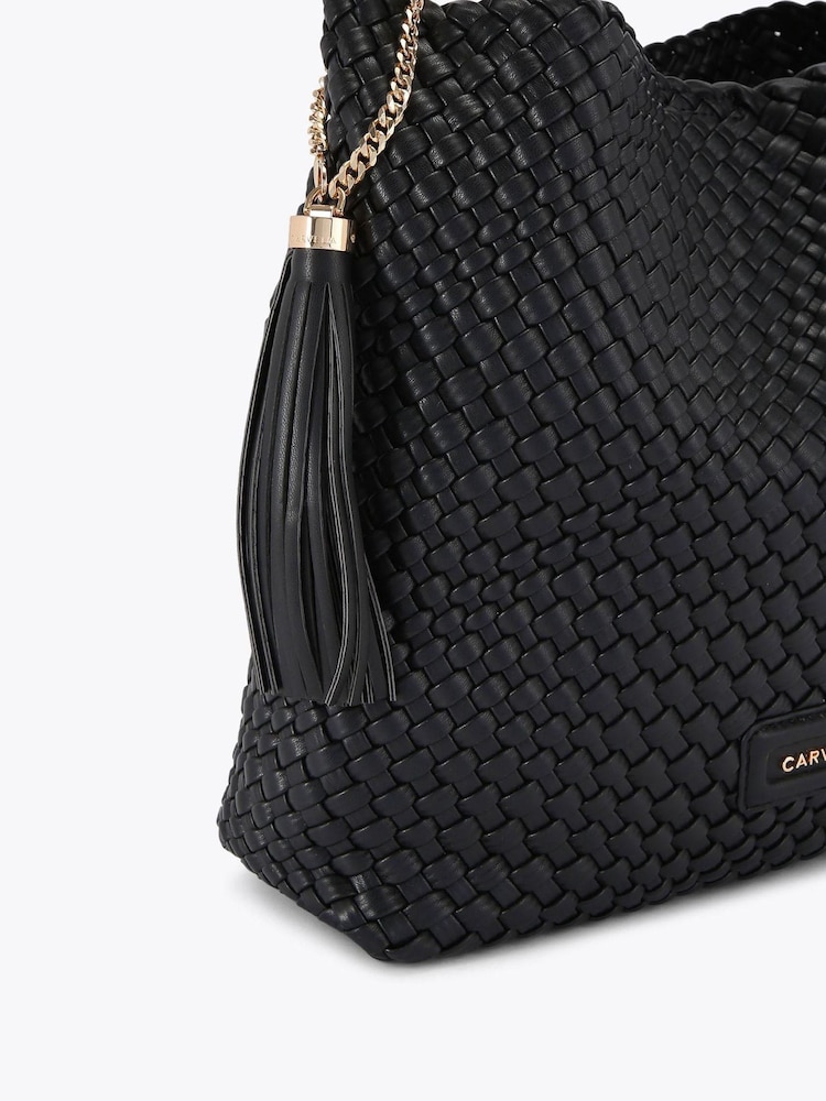 Carvela Black Verona Weave Shoulder Bag - Image 3 of 3