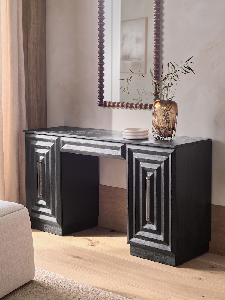 Black Ritz Solid Mango Console Dressing Table - Image 1 of 10