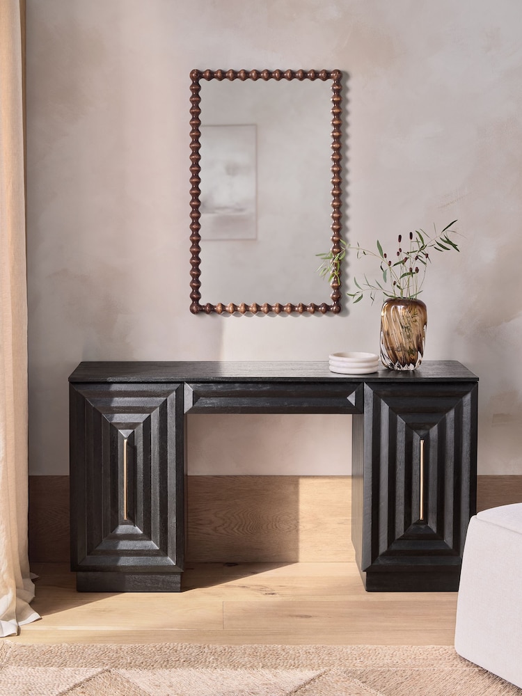 Black Ritz Solid Mango Console Dressing Table - Image 2 of 10