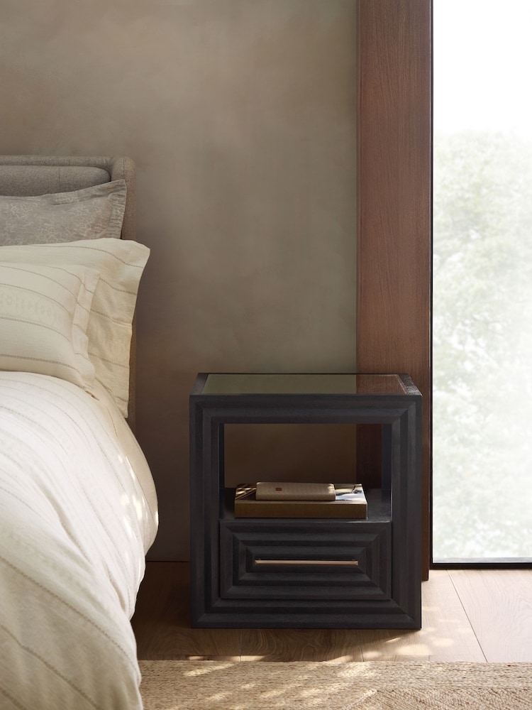 Black Ritz Solid Mango Bedside Table - Image 1 of 8