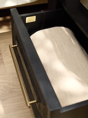 Black Ritz Solid Mango Bedside Table - Image 3 of 8