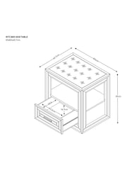 Black Ritz Solid Mango Bedside Table - Image 4 of 8