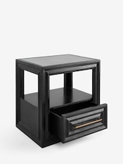 Black Ritz Solid Mango Bedside Table - Image 6 of 8