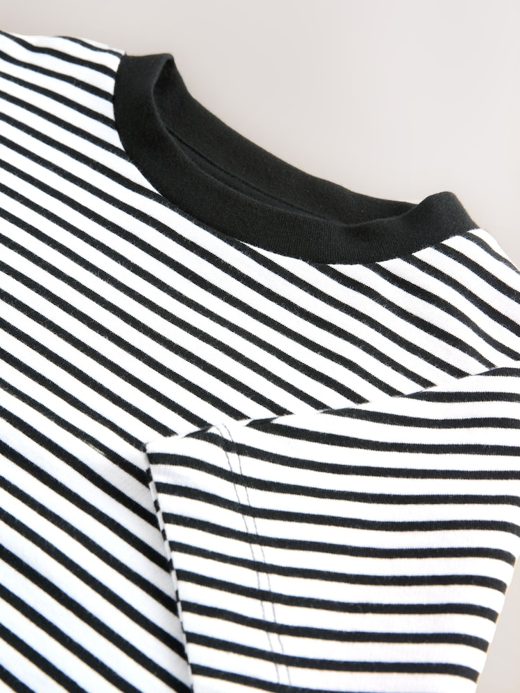 Black/White Stripe Boxy T-Shirt (3-16yrs) - Image 4 of 4