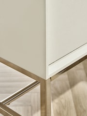 Light Grey Shagreen Effect Bedside Table - Image 6 of 8