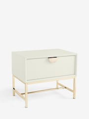 Light Grey Shagreen Effect Bedside Table - Image 7 of 8