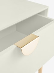 Light Grey Shagreen Effect Bedside Table - Image 8 of 8