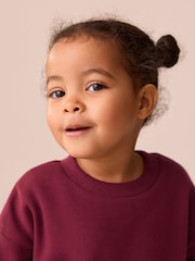 Burgundy Relaxed Sweat Dress (3mths-7yrs) - Image 2 of 8