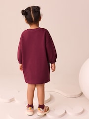 Burgundy Relaxed Sweat Dress (3mths-7yrs) - Image 3 of 8