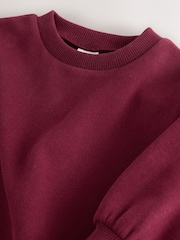 Burgundy Relaxed Sweat Dress (3mths-7yrs) - Image 8 of 8