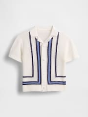 Gap White Crochet Knit Shirt - Image 1 of 4