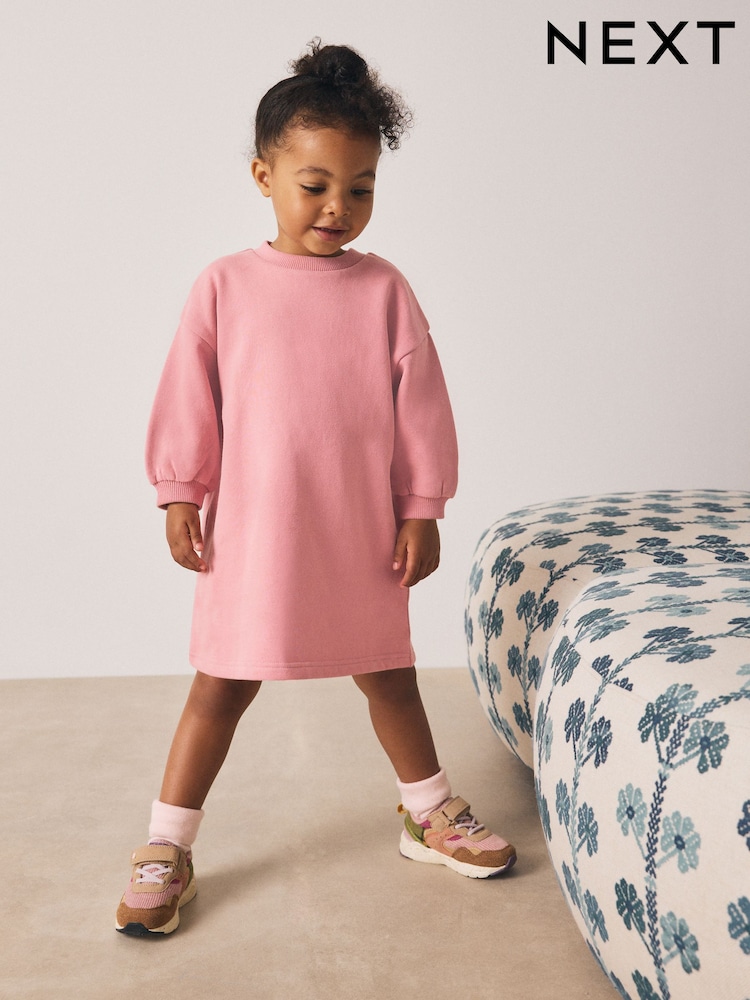 Pink Relaxed Sweat Dress (3mths-7yrs) - Image 9 of 9