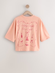 Peach Pink Cotton Short Sleeve Pyjamas - Image 2 of 4