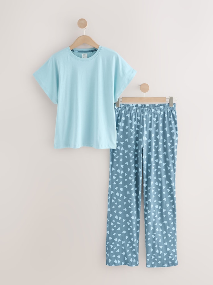 Blue Heart Short Sleeve Pyjamas - Image 1 of 3