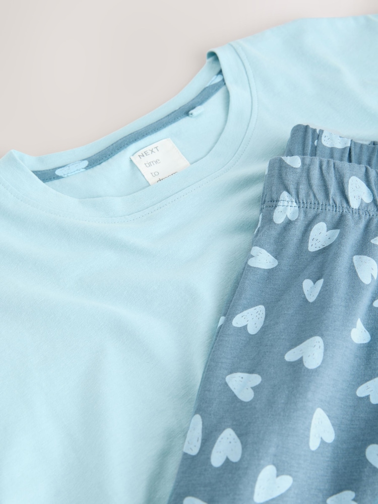 Blue Heart Short Sleeve Pyjamas - Image 2 of 3 Blue Heart Short Sleeve Pyjamas - Image 2 of 3