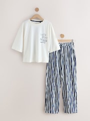 Blue Graphic Short Sleeve Pyjamas - Image 1 of 4