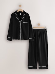 Black Jersey Button Through Pyjamas - Image 7 of 9