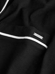 Black Jersey Button Through Pyjamas - Image 8 of 9