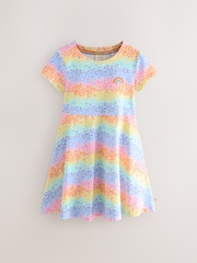 Little Bird by Jools Oliver Rainbow Short Sleeve Skater Dress - Bild 1 von 4