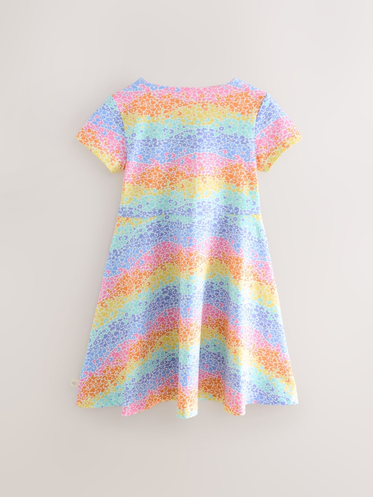 Little Bird by Jools Oliver Rainbow Short Sleeve Skater Dress - Bild 2 von 4