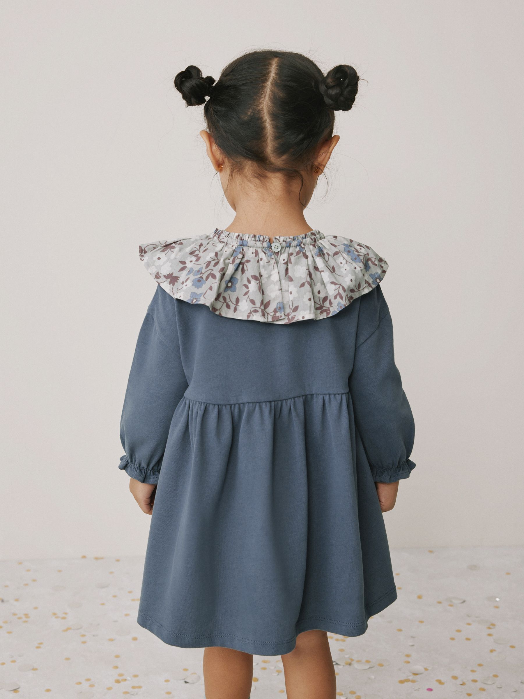 blue long sleeve collared dress The Children's Place Girls Uniform Long Sleeve Pique Knit Polo Dress Blue XS (4)