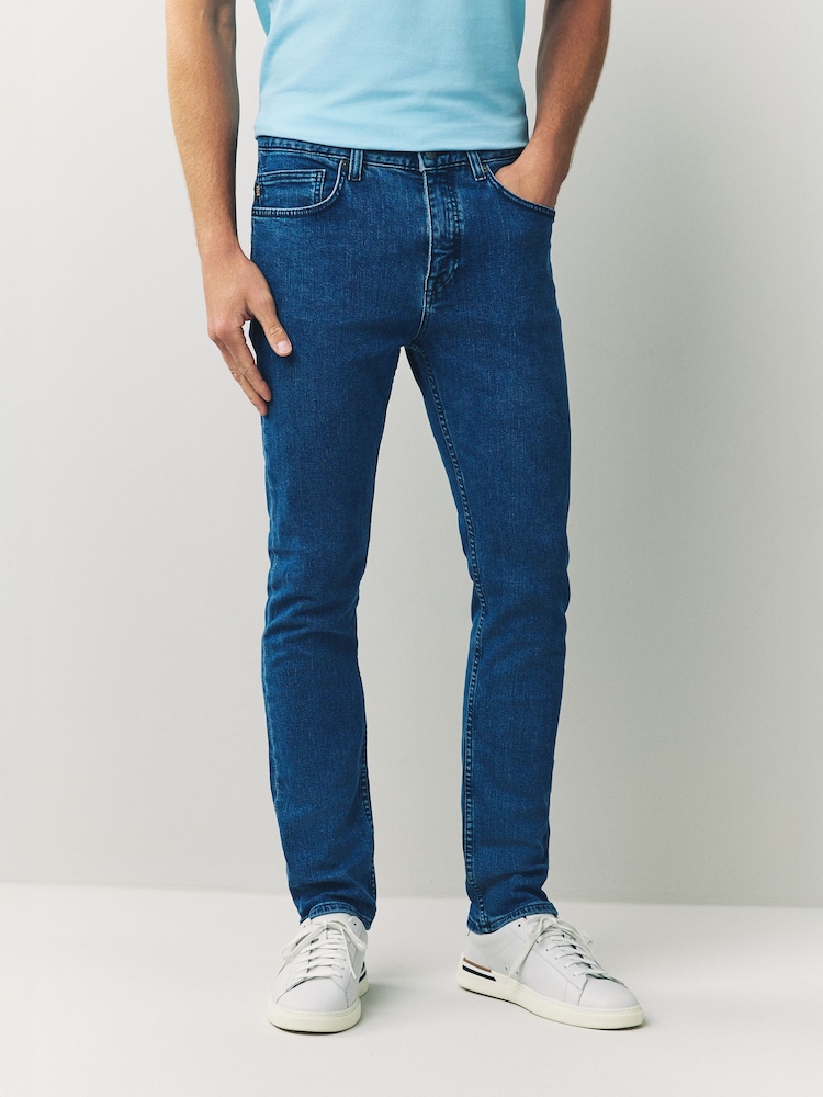 BOSS Blue Slim Fit Delaware Stretch Jeans - Image 1 of 2