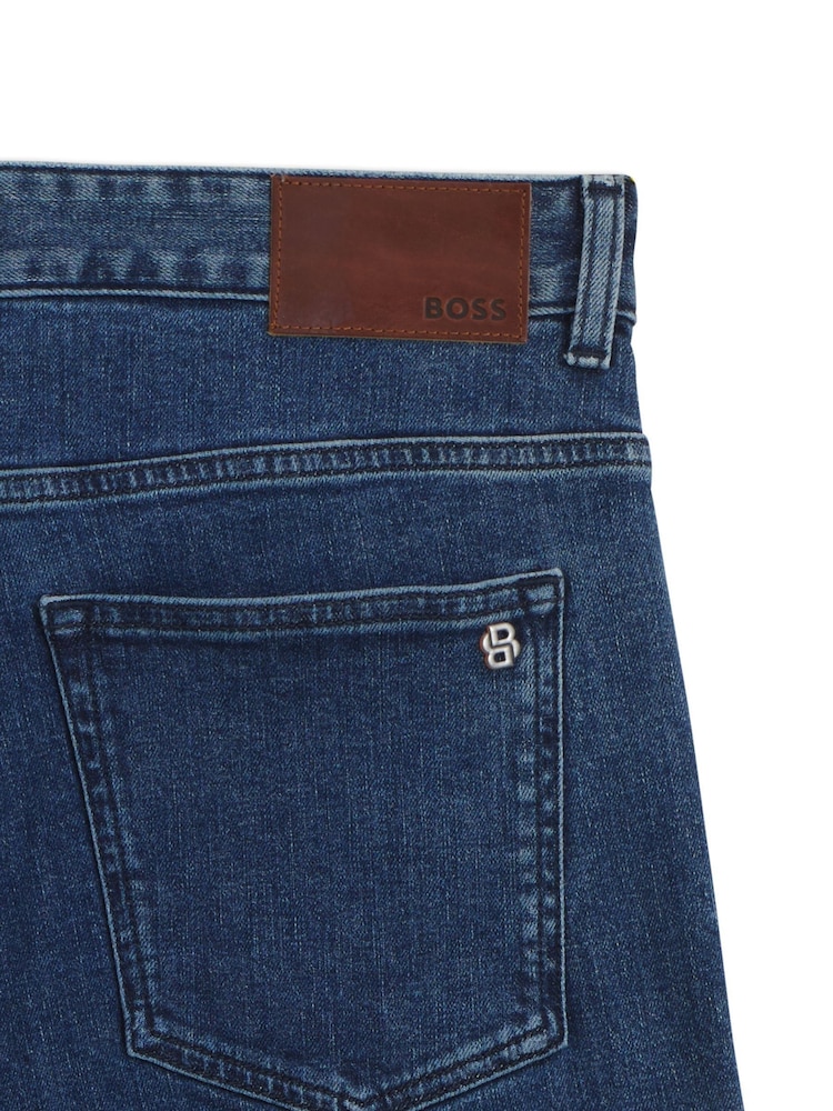 BOSS Blue Slim Fit Delaware Stretch Jeans - Image 7 of 7