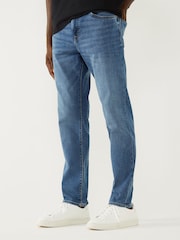 BOSS Blue Regular Fit Maine Stretch Selvedge Denim Jeans - Image 4 of 7