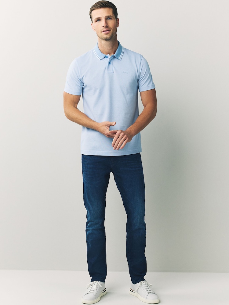 BOSS Blue Slim Fit Delaware Stretch Jeans - Image 2 of 5 BOSS Blue Slim Fit Delaware Stretch Jeans - Image 2 of 5