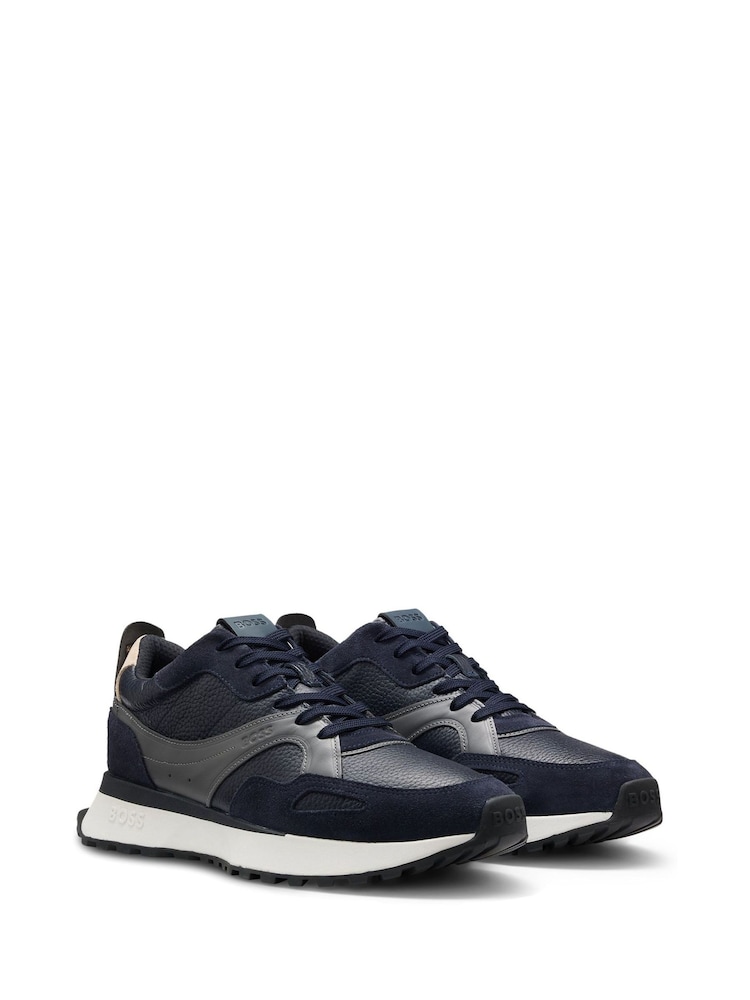 BOSS Blue Jonah Trainers - Image 1 of 2