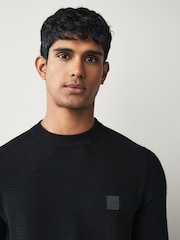 BOSS Regular Fit Anion Textured Jumper - Imagen 4 de 5