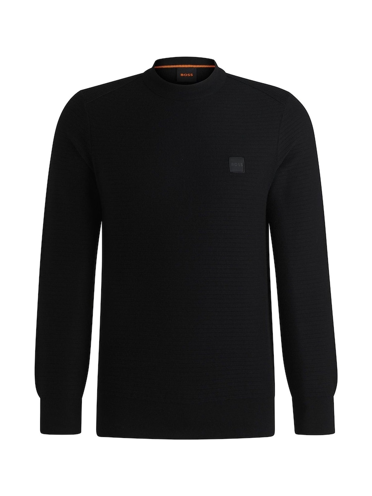BOSS Regular Fit Anion Textured Jumper - Imagen 5 de 5
