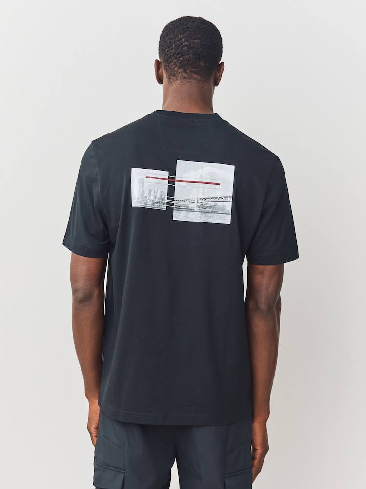 BOSS Black Regular Fit Graphic T-Shirt - Image 2 of 6