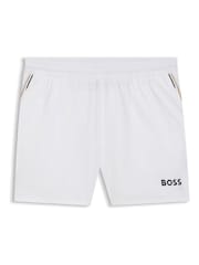 BOSS White Match Logo Shorts - Image 5 of 6