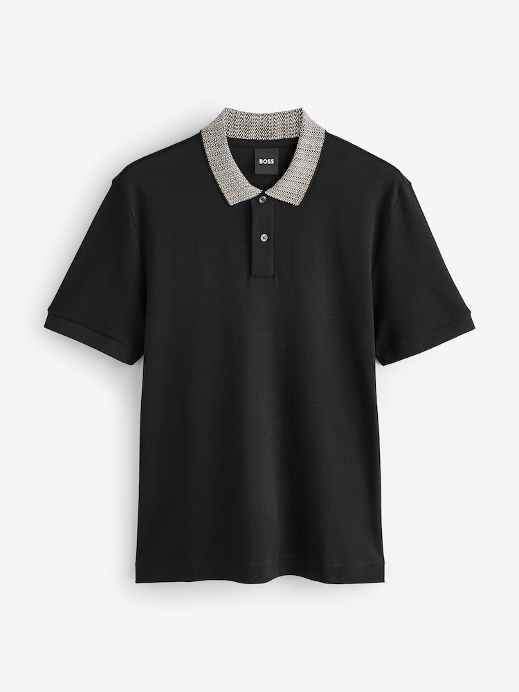 BOSS Black Parlay Contrast Collar Polo Shirt - Image 5 of 5
